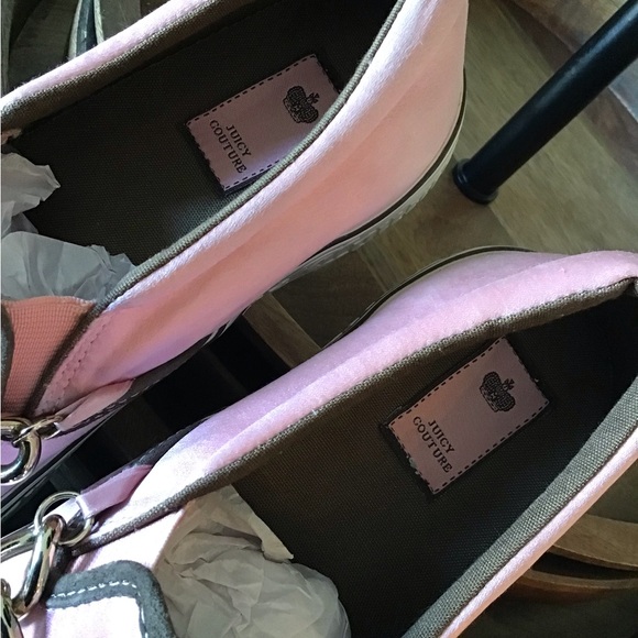 Juicy Couture Pink Satin Bling Slip On Boat Shoes - Picture 14 of 16